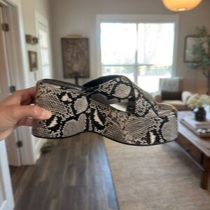 Coconuts by Matisse Snake Print Platform Sandals
